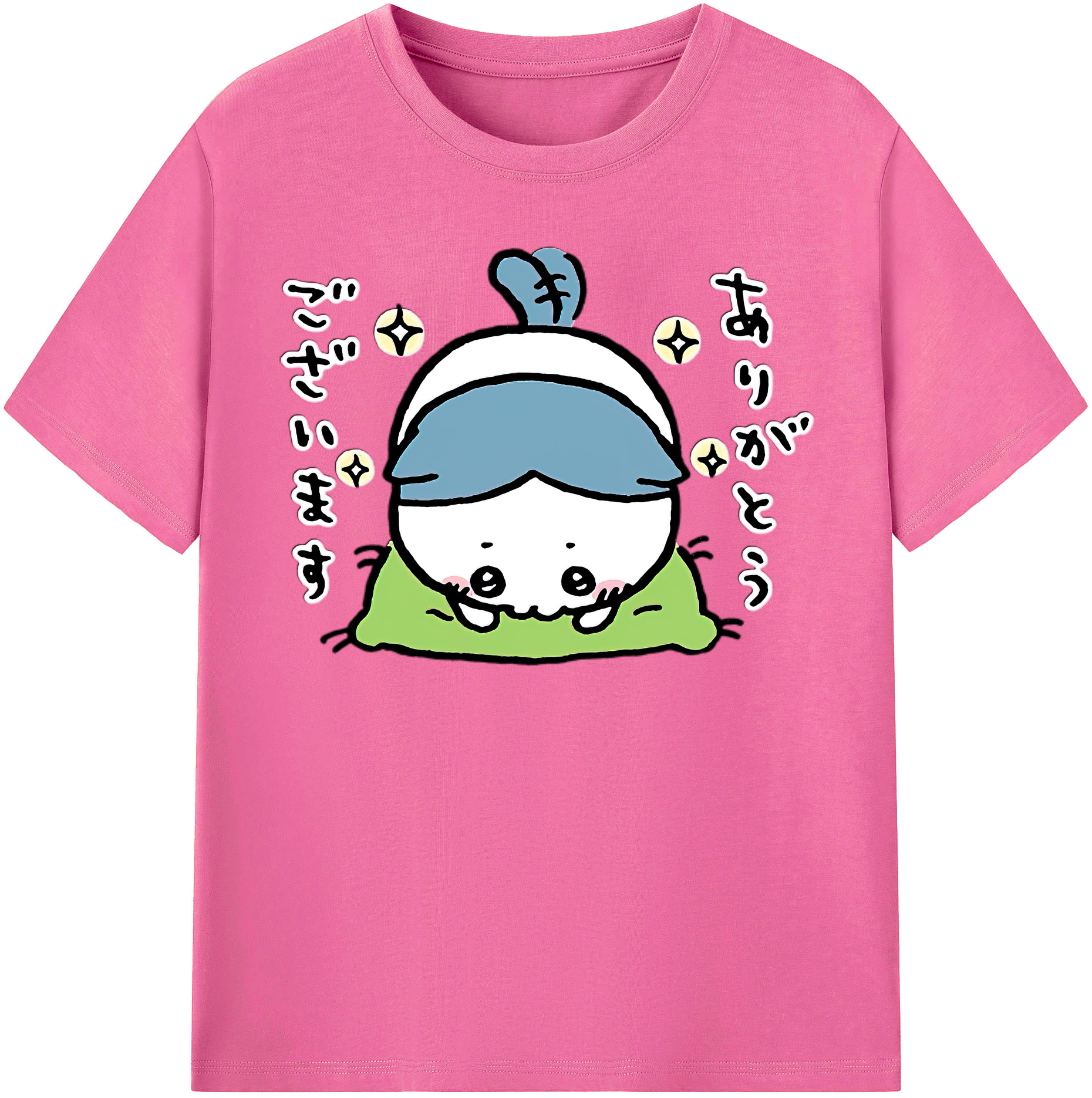 （画像用） ちいかわ ハチワレ Chii-kawa hachiware レディースカジュアルプリントTシャツ（綿100％）